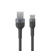 Forever Flexible kabelis USB - USB-C 1,0 m 3A juodos spalvos