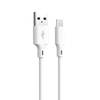 Telforceone Forever recycling kabelis USB-A - Lightning 1,5m 2,4A HDKR12-AL-00 baltos spalvos