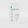 Forever Recycling Forever recycled laidinis įkroviklis USB + USB-C 20W LSR20-AC-00 baltos spalvos