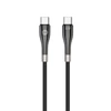 Forever Sleek kabelis USB-C - USB-C 1,0 m 60W juodos spalvos