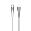 Forever Sleek kabelis USB-C - USB-C 1,0 m 60W baltos spalvos