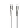 Forever Sleek kabelis USB-C - USB-C 1,0 m 60W baltos spalvos