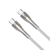 Forever Sleek kabelis USB-C - USB-C 1,0 m 100W baltos spalvos