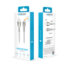 Forever Sleek kabelis USB - Lightning 1,0 m 2.4A baltos spalvos