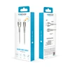 Forever Sleek kabelis USB - Lightning 1,0 m 2.4A baltos spalvos