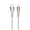 Forever Sleek kabelis USB - Lightning 1,0 m 2.4A baltos spalvos