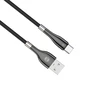 Forever Sleek kabelis USB - USB-C 1,0 m 3A juodos spalvos