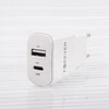 Forever TC-01-20AC PD QC įkroviklis 1x USB-C 1x USB 20W baltos spalvos