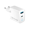 Forever TC-06-20AC PD QC įkroviklis 1x USB-C 1x USB 20W baltos spalvos