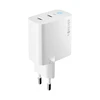 Forever TC-06-65CC GaN PD QC įkroviklis 2x USB-C 65W baltos spalvos