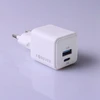 Telforceone Forever TC-08-20AC GaN PD QC charger 1x USB-C 1x USB 20W baltos spalvos