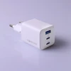 Telforceone Forever TC-08-65ACC GaN PD QC įkroviklis 2x USB-C 1x USB 65W baltos spalvos