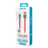 Forever Tornado kabelis USB - Žaibas 1,0 m 3A raudonas