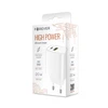 Telforceone Forever sieninis įkroviklis 1xUSB QC 3.0 + 1xUSB-C PD 20W LS-04 baltos spalvos