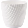 FORM PLASTIC Gėlių vazonas Mika su padėklu 19 cm, baltas