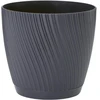 FORM PLASTIC Gėlių vazonas Mika su padėklu 19 cm, juodas
