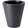 FORM PLASTIC Gėlių vazonas Rattana 40 cm, pilkas