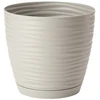 FORM PLASTIC Gėlių vazonas SAHARA su padėklu 19 cm, tamsiai pilkas