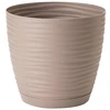 FORM PLASTIC Gėlių vazonas SAHARA su padėklu, 23 cm, rudos spalvos