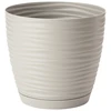FORM PLASTIC Vazonas SAHARA su padėklu 11cm Pilkas