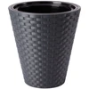 FORM PLASTIC Gėlių vazonas Rattanas 40 cm, pilkas