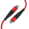 Fusion Accessories "Fusion Fishbone" USB-C į USB-C kabelis 65W | 3A | 1,5 m raudonas
