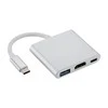Fusion Accessories Fusion (3 viename) USB-C Multiport adapteris | USB 3.0 | HDMI | USB-C | sidabras