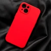 Fusion Accessories Fusion Elegance Fibre Silikoninis dėklas for Apple iPhone 15 Pro red
