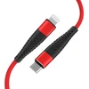 Fusion Accessories Fusion Priedai "Fusion Fishbone" USB-C ir "Lightning" kabelis 30W | 3A | 1,5 m raudonas