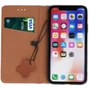 Dėklas Fusion Accessories Fusion Genuine Leather Book case for Xiaomi Redmi 12C ruda