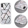 Fusion Accessories Fusion Geometric Marble Case silikoninis dėklas Apple iPhone 12 Pro Max rožinis