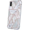 Fusion Accessories Fusion Geometric Marble Case silikoninis dėklas Apple iPhone 12 Pro Max rožinis