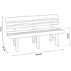Garden4You Bica Garden bench Olimpia 150x53x77cm beige
