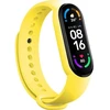 Fusion Accessories wave smartwatch strap for Xiaomi Mi Band 3/4 | Silicone | yellow