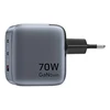 Vention 70W GaN PD 1x USB-A 2x USB-C pilka