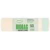 Garbage bags with drawstring compostable BioBag 50L (10 pcs. per roll) 25mkr. 60x70cm žalias