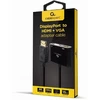 GEMBIRD DisplayPort kištukinis HDMI lizdas + VGA vidinis adapterio kabelis juodas