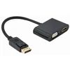 GEMBIRD DisplayPort kištukinis HDMI lizdas + VGA vidinis adapterio kabelis juodas