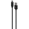 Gembird CCDB-mUSB2B-AMBM-6 Medvilninis pintas Micro-USB laidas su metalinėmis jungtimis, 1,8 m, juodas