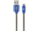 GEMBIRD CC-USB2J-AMmBM-2M-BL Gembird Premium džinsai (džinsiniai) Micro-USB laidas su metalinėmis jungtimis, 2m, mėlynas