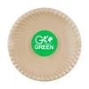 Leifheit Gogreen Kompostuojamos cukranendrių lėkštės su "Go Žalias" raštu Ø23cm 10 vnt 0,15kg