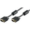 Goobay Full HD SVGA monitoriaus laidas, auksiniu dengtas VGA, Juodas, 2 m