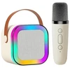 Goodbuy bluetooth karaoke speaker with a microphone beige