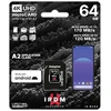 GOODRAM Memory MicroSD Card IRDM - 64GB su adapteriu UHS I U3 V30 A2 170MB/s