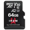 GOODRAM Memory MicroSD Card IRDM - 64GB su adapteriu UHS I U3 V30 A2 170MB/s