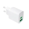 Green Cell Žalias Cell Greencell PowerSource Duo30 įkroviklis USB/USB-C baltas maitinimo adapteris 30W maitinimo tiekimas