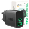 Green Cell Žalias Cell Greencell PowerSource Duo30 įkroviklis USB/USB-C juodas maitinimo adapteris 30W maitinimo tiekimas