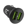 Green Cell Žalias Cell Žalias Cell automobilinis įkroviklis 36W GC PowerRide Nano36 su 2x USB-A Ultra Charge greitas įkrovimas