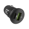 Green Cell Žalias Cell Žalias Cell Autoladegerät 38W GC PowerRide Nano38 su USB-C USB-A Maitinimo tiekimas ir Ultra Charge Schnellladung