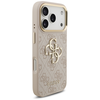 Guess 4G Big 4G Classic Logo Big Strap Metal Mygtukai dėklas skirtas Apple iPhone 17 Pro rožinės spalvos